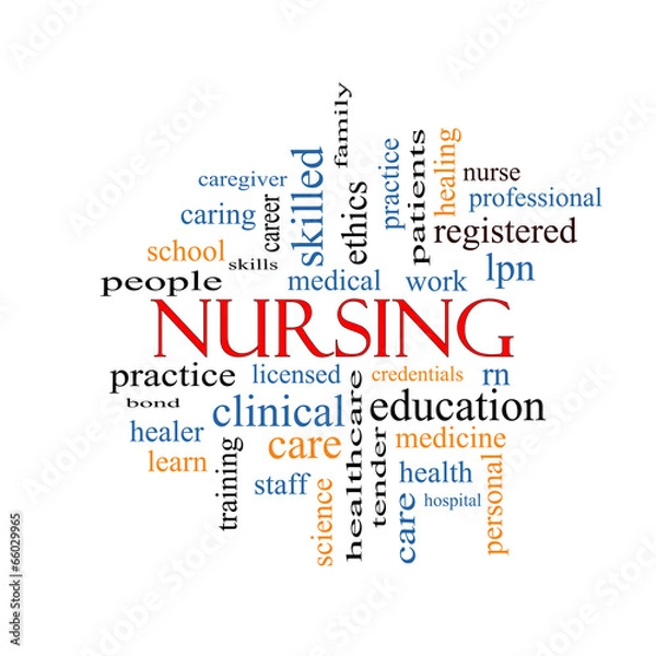 Fototapeta Nursing Word Cloud Concept