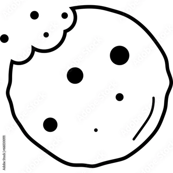 Fototapeta Cookie Line Icon
