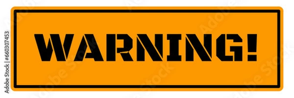 Obraz warning label sticker