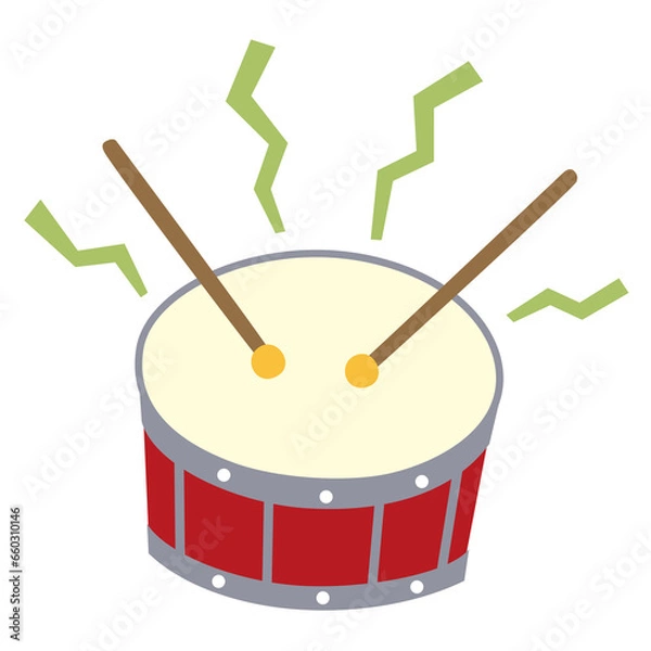 Obraz シンプルな太鼓のイラスト
