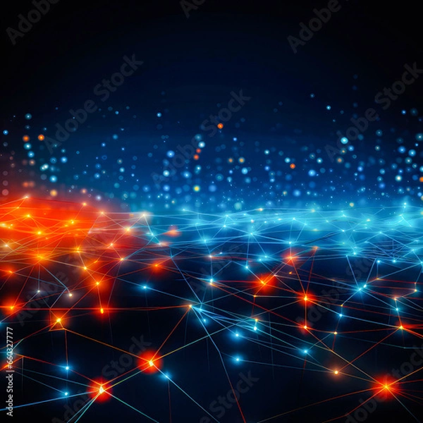 Fototapeta Experience the Future with Abstract Design and Global Networking