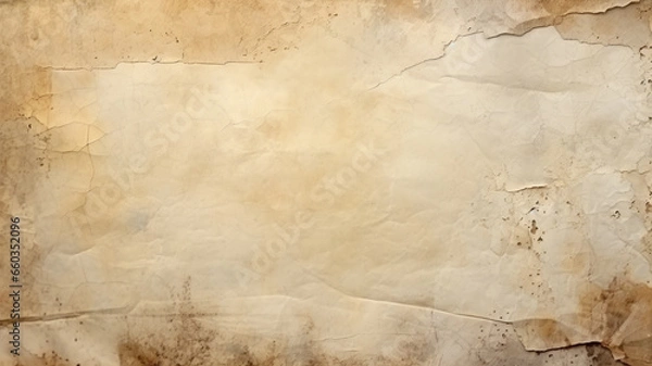 Obraz Old torn paper texture. Background concept. Generative AI