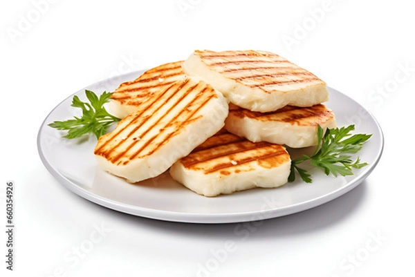 Obraz baked halloumi chese