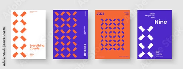 Fototapeta Creative Brochure Design. Geometric Book Cover Template. Modern Business Presentation Layout. Banner. Background. Flyer. Report. Poster. Brand Identity. Handbill. Catalog. Leaflet. Portfolio