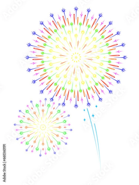 Obraz Fireworks vector for Carnival element