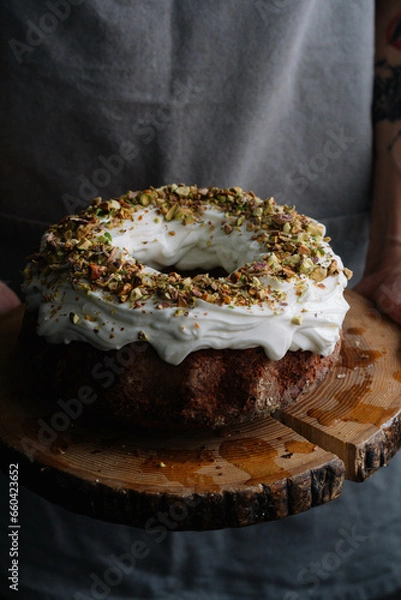 Obraz cake with chocolate and nuts