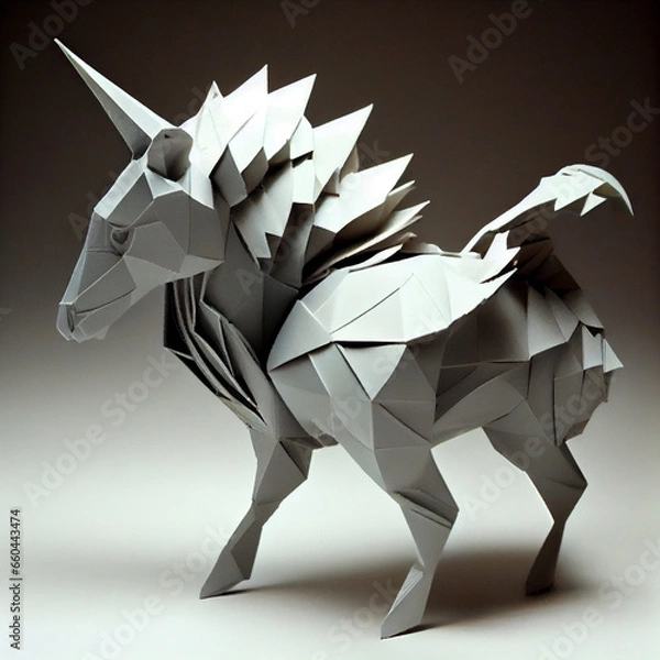 Obraz Origami unicorn