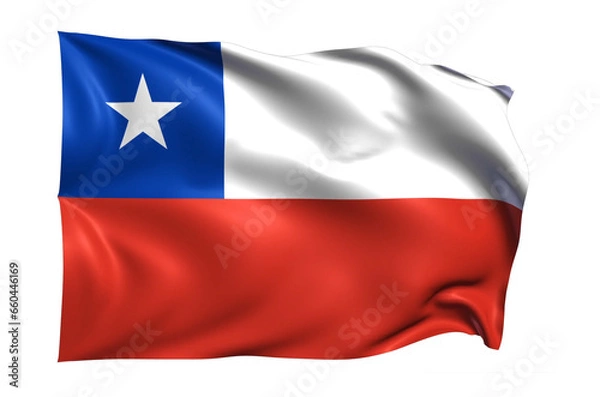 Fototapeta  Chile Flag on transparent background