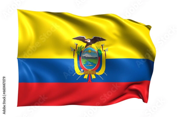 Fototapeta Ecuador Flag on transparent background