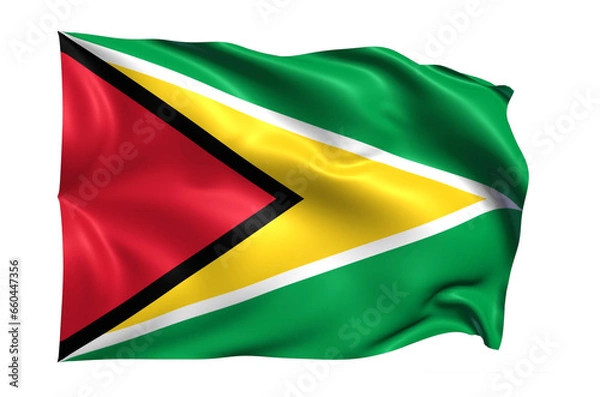 Fototapeta Guyana  Flag on transparent background