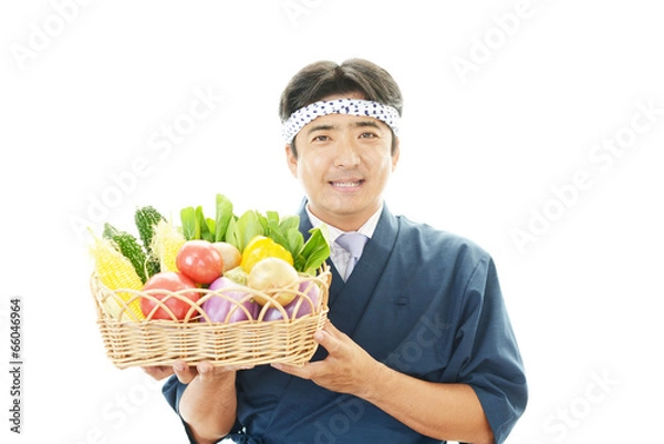 Fototapeta 笑顔の寿司職人