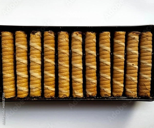 Obraz cookies on a black background