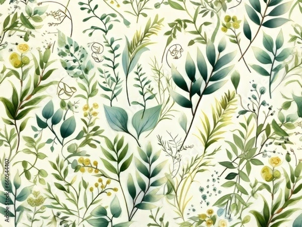 Obraz seamless floral pattern with leaves