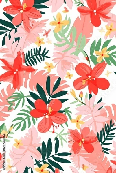 Obraz seamless floral pattern background