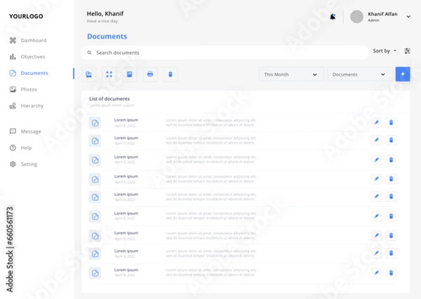 Fototapeta User Management, Users Roles, Role Permissions and Profile Administration CMS App Ui Kit Template