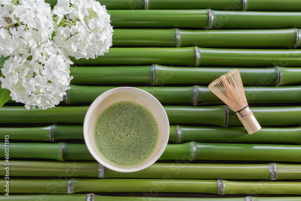 Obraz 青竹と抹茶