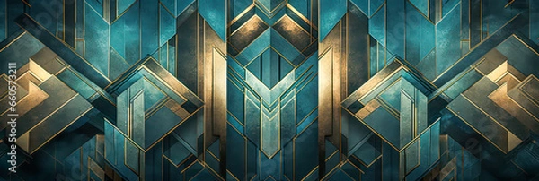 Obraz Art deco panorama background wallpaper