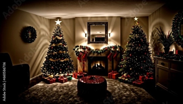 Obraz (4K) A christmas tree AI