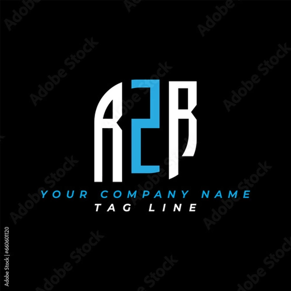 Fototapeta RZR letter logo creative design with vector graphic, Abc simple and modern logo design. Pro Vector