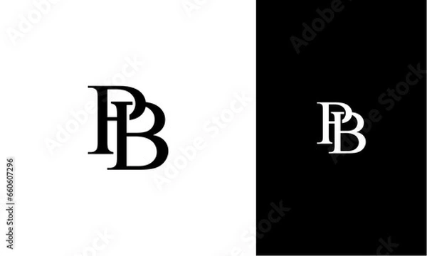 Obraz PB Letter Initial Logo Design Template Vector
