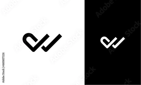 Obraz dw or wd letter vector logo abstract