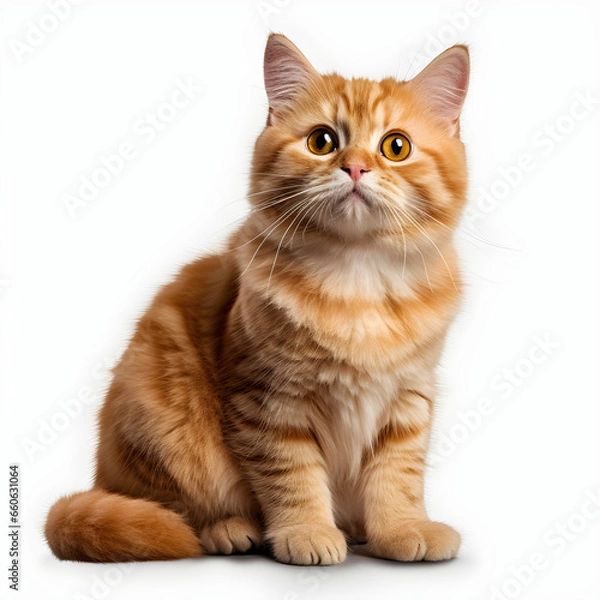 Fototapeta Munchkin cat Design Elements Isolated Transparent Background Generative AI