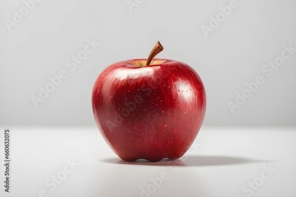 Fototapeta Crimson Elegance Minimalist Apple - Generative AI Edition




