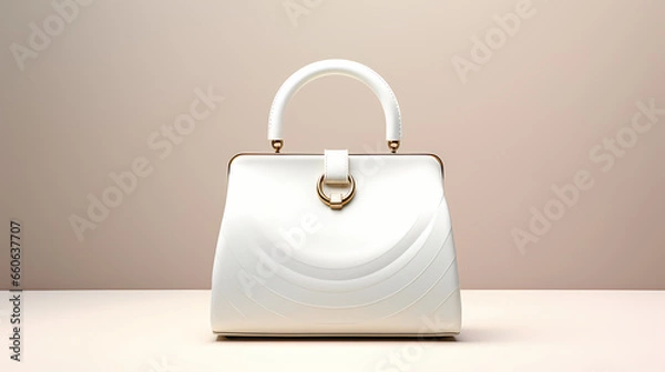 Fototapeta Minimalist Paper Handbag with Blank Design - Perfect for Shopping and Retail Advertising