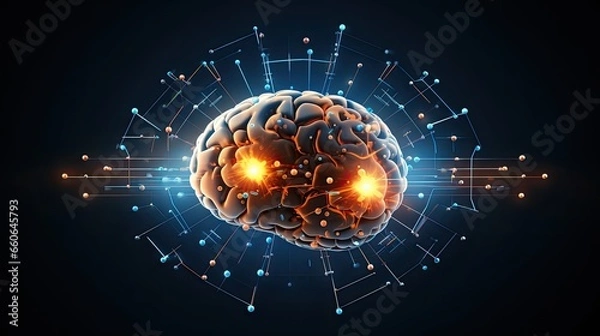 Fototapeta Abstract human brain