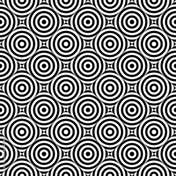Fototapeta Circles geometric pattern. Seamless geometric art deco design background. Vector image