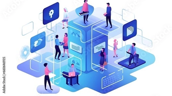 Obraz Onboarding new employee process illustration