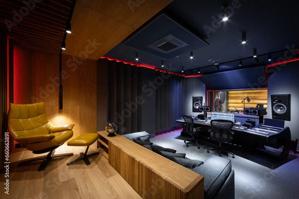Obraz Modern luxury recording studio interior