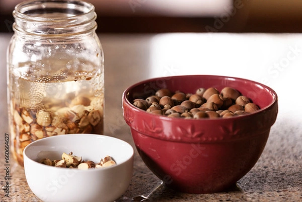 Obraz Acorns in a bowl