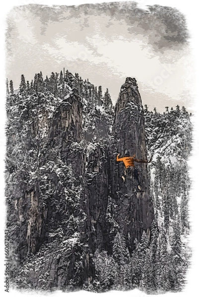 Obraz Yosemite Climber