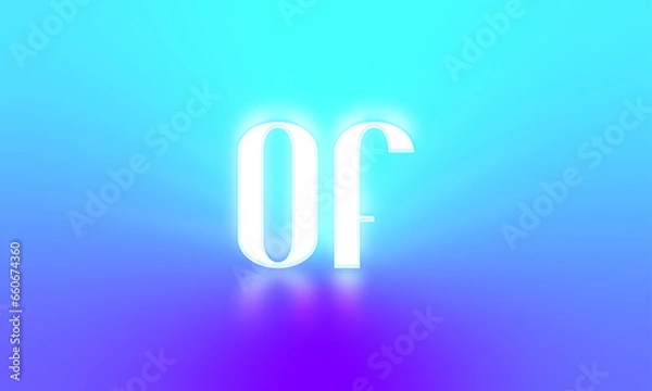 Fototapeta glowing letters initials reflections rays of light turquoise background