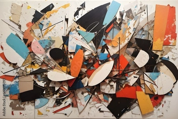Fototapeta Harmony in Chaos A Mixed-Media Journey - Generative AI Edition




