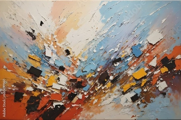 Fototapeta Abstract Echoes The Impasto Odyssey - Generative AI Edition




