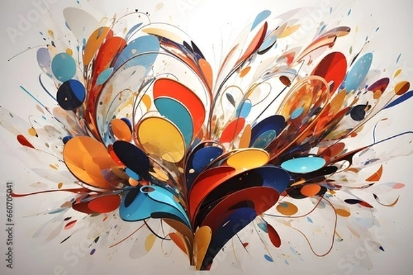 Fototapeta Abstract Convergence Harmony in Shapes - Generative AI Edition




