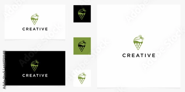 Fototapeta set of eco icons logo designs vector