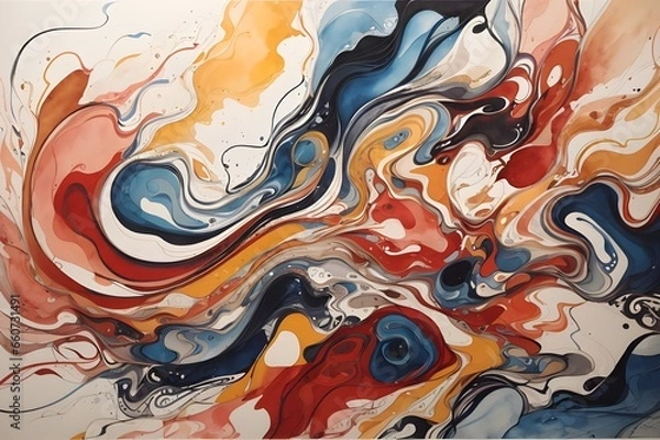 Fototapeta Interpretive Fluidity A Journey Through Swirling Lines - Generative AI Edition




