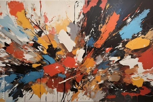 Fototapeta Expressive Reverberations A Symphony of Vibrant Chaos - Generative AI Edition




