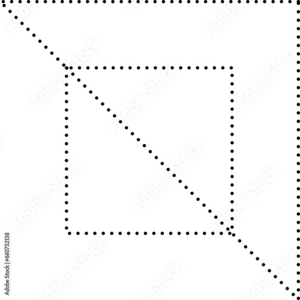 Fototapeta Square dot line shapes. Design elements