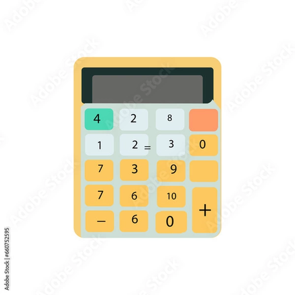 Fototapeta Handraw cartoon style calculater free vector