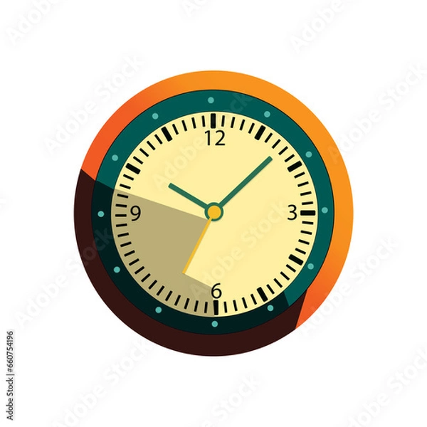 Fototapeta Time Watch Minutes Timer Abstract Circle Background Flat color Icon Free Vector
