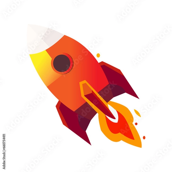 Fototapeta Original Drawing Nuclear Energy Driven Rocket Element