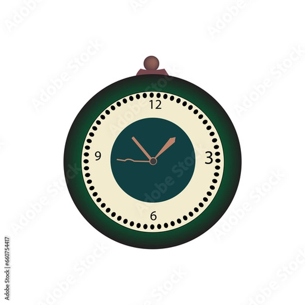 Fototapeta Elegant Roman Numeral Square Wall Clock