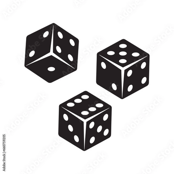 Obraz Dice Icon Vector Design Symbol illustration