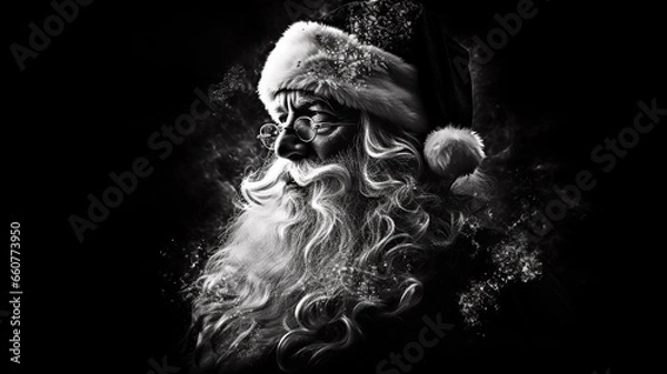 Obraz モノクロのサンタクロース