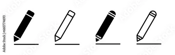 Obraz Edit icon vector. edit document sign and symbol. pencil
