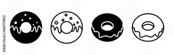 Obraz Donut icon vector. doughnut icon. donut logo